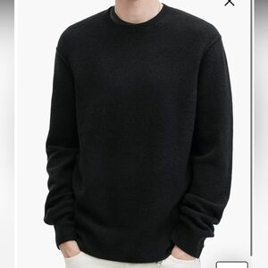 All Saints Patern Crewneck Sweater in Black Size XL